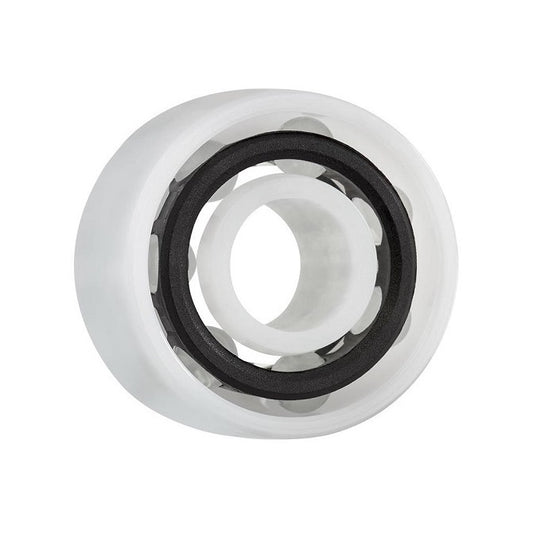 Cuscinetto in plastica 15,875 x 34,925 x 11,113 mm - Sfera a doppia fila in acetalica con sfere in vetro - Plastica - Fermo per nastro - KMS (confezione da 1)