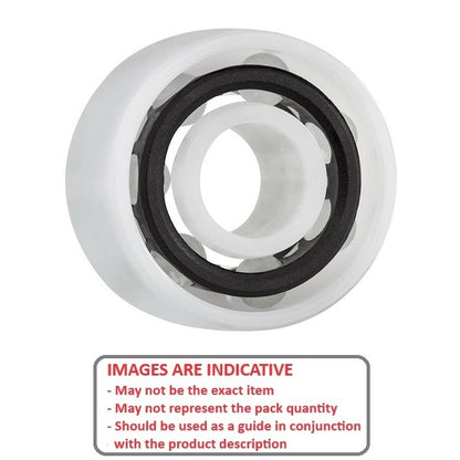 1086502 | P-DR-R12212-AGL --- Plastic Bearings - 9.525x34.925x11.113 mm - Acetal with Glass Balls Bearing