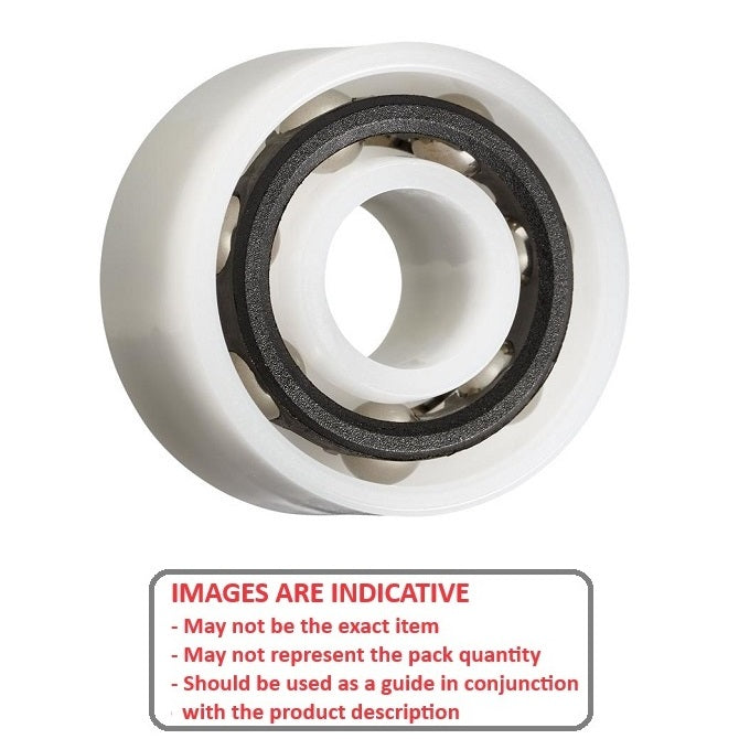 1124561 | P-5204-AS6 (Each) --- Plastic Bearings - 20x47x20.63 mm - Acetal with Stainless 316 Balls Bearing