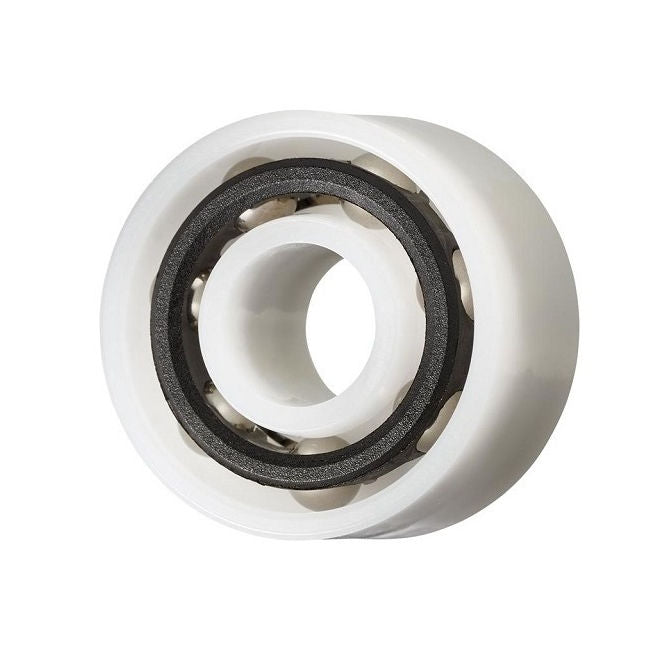 1120912 | P-DR-R12E-AS6 (Each) --- Plastic Bearings - 19.05x41.275x15.875 mm - Acetal with Stainless 316 Balls Bearing
