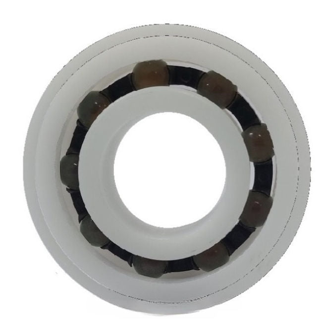 1048336 | P-FR2-8B-AGL (Each) --- Plastic Bearings - 3.175x12.7x3.969 mm / 14.224 mm - Acetal with Glass Balls Bearing