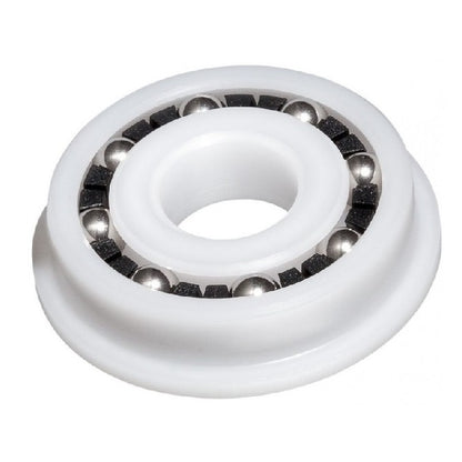 Plastic Bearings - 9.525x22.225x7.142 mm / 24.613 mm - Acetal with Stainless 316 Balls