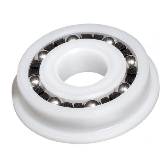 Plastic Bearings - 9.525x22.225x7.142 mm / 24.613 mm - Acetal with Stainless 316 Balls
