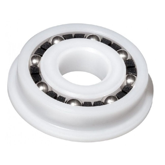 1047211 | P-FR2-8B-AS6 (Each) --- Plastic Bearings - 3.175x12.7x3.969 mm / 14.224 mm - Acetal with Stainless 316 Balls Bearing