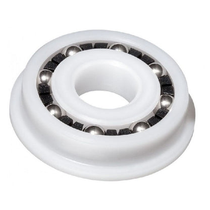 1072128 | P-FR4-AS6 (Each) --- Plastic Bearings - 6.35x15.875x4.978 mm / 17.526 mm - Acetal with Stainless 316 Balls Bearing