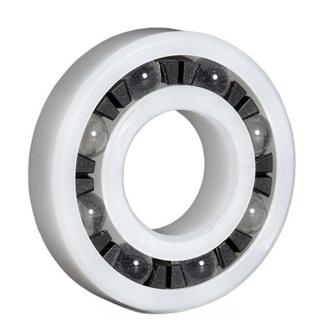 Plastic Bearings - 9.525x34.925x9.525 mm - Acetal with Glass Balls