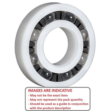 Cuscinetto in plastica 4,763 x 12,7 x 3,969 mm - Acetalica flangiata con sfere di vetro - Plastica - Fermo del nastro - KMS (confezione da 1)