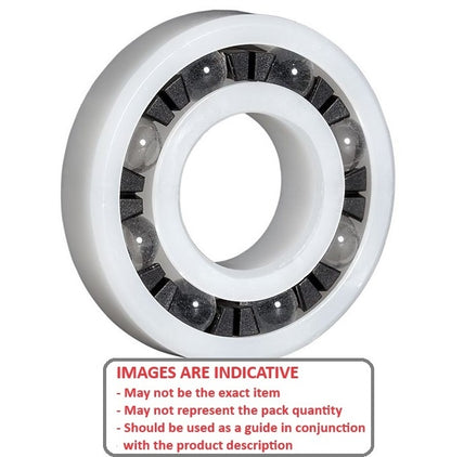 1102753 | P-R12216A-AGL (Each) --- Plastic Bearings - 12.7x34.925x9.525 mm - Acetal with Glass Balls Bearing