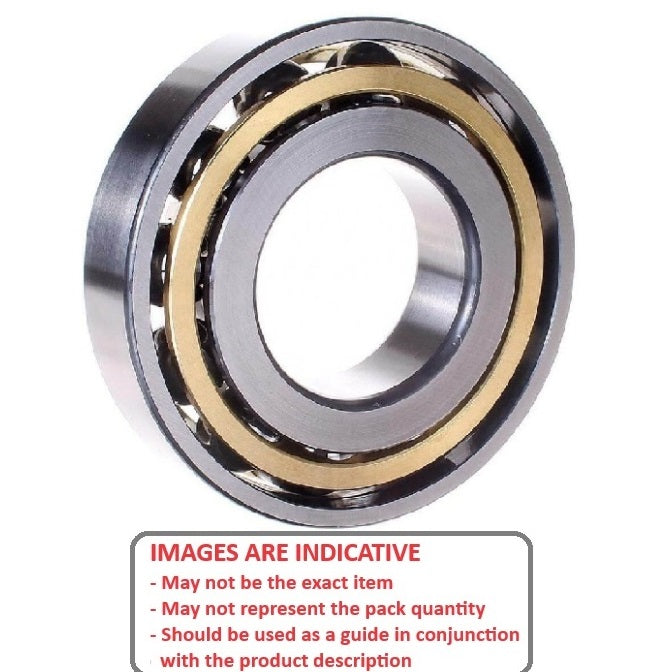 1185804 | 7215B (Each) --- Angular Contact Bearings - 75x130x25 mm Single Row Ball - Chrome Steel SAE 52100 Bearing