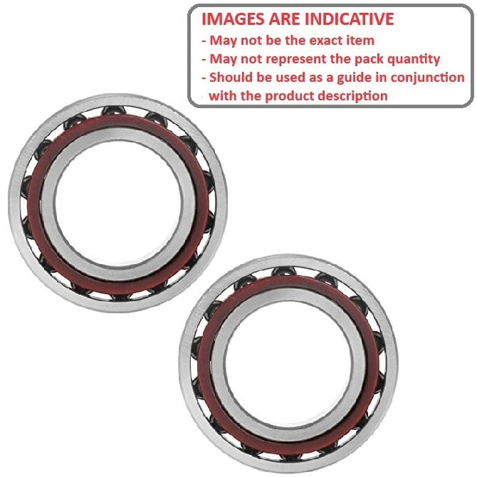 Cuscinetto a sfere 25 x 52 x 15 mm - Contatto angolare in acciaio cromato - P4 - Aperto - Fermo ad alta velocità - MBA (confezione da 1)