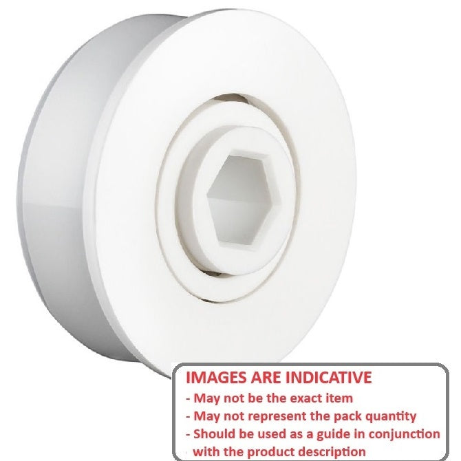 Roulement de convoyeur 11,11 x 38,1 x 17,78 mm – Alésage hexagonal en polypropylène – Roulement de convoyeur – KMS (lot de 1)