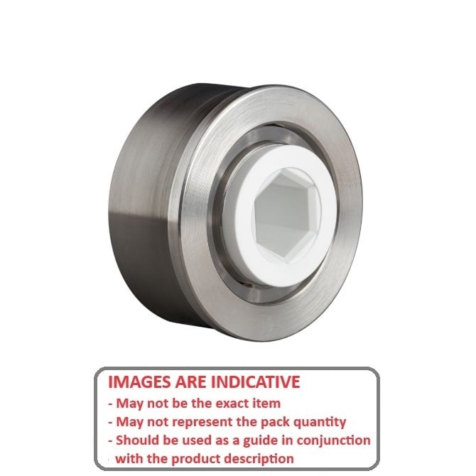 Roulement de convoyeur 11,11 x 38,1 x 17,78 mm – Alésage hexagonal en acier inoxydable de qualité 316 – Roulement de convoyeur – KMS (lot de 1)