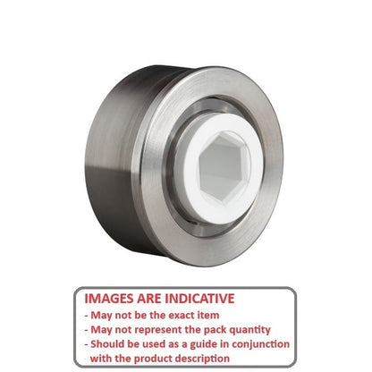 Roulement de convoyeur 11,11 x 38,1 x 17,78 mm – Alésage hexagonal en acier inoxydable de qualité 316 – Roulement de convoyeur – KMS (lot de 1)