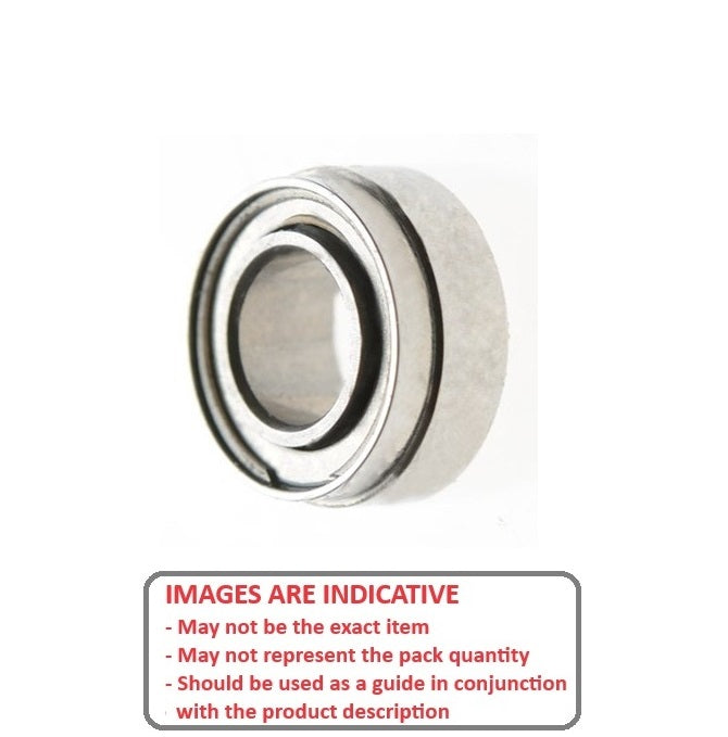 Cuscinetto per applicazioni dentali 3,175 x 6,35 - 5,979 x 2,381 mm - Sfera in acciaio inossidabile 440C con gabbia in poliammide - Abec 7 - Applicazioni dentali - DE a gradini - Fermo in poliammide ad alta velocità - MBA (confezione da 35)