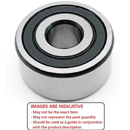 1124556 | 5204-2RS (Each) --- Angular Contact Bearings - 20x47x20.6 mm Double Row Ball - Chrome Steel SAE 52100 Bearing