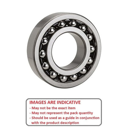 Roulement à billes 15,875 x 34,925 x 11,113 mm - Double rangée en acier inoxydable de qualité 316 - Ouvert - Retenue en polyéthylène - KMS (Pack de 1)