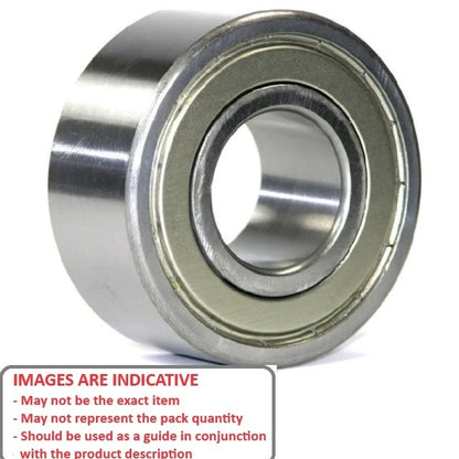 1108948 | 5202ZZ (Each) --- Angular Contact Bearings - 15x35x15.9 mm Double Row Ball - Chrome Steel SAE 52100 Bearing