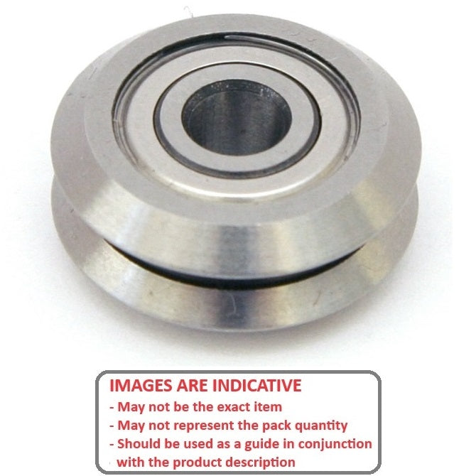 1056010 | MR59.944-15-ZZ-VP --- Plain Guide Wheels Dual Vee - 4 x 59.944 mm x 19.05 mm