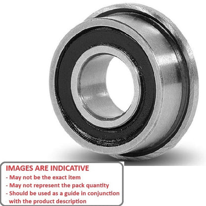 1091310 | SF6800-2RS-ECO (Each) --- Single Row Ball Bearings - 10x19x5 mm Flanged - Stainless Steel AISI 440C Bearing