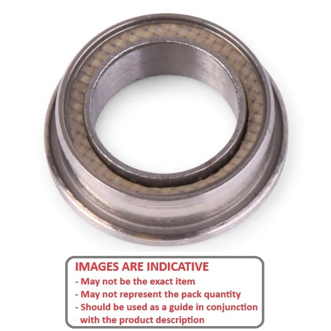 1086652 | SFR6A-TTS-MC5-G9 (PK-50) --- Single Row Ball Bearings - 9.525x22.225x7.142 mm Flanged - Stainless Steel AISI 440C Bearing