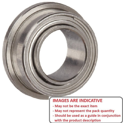 1047885 | SFWR2-5A-ZZ-MC3 --- Single Row Ball Bearings - 3.175x7.938x3.571 mm / 4.366 mm Flanged - Stainless Steel AISI 440C Bearing