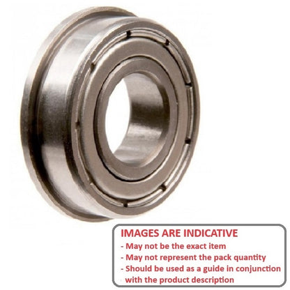 1044510 | SFMR63A-ZZ-ECO (Each) --- Single Row Ball Bearings - 3x6x2.5 mm Flanged - Stainless Steel AISI 440C Bearing