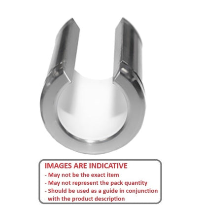 Roulement linéaire 12,71 x 22,23 x 31,75 mm - Ouvert en acier inoxydable avec glissement en PTFE - MBA (Pack de 1)