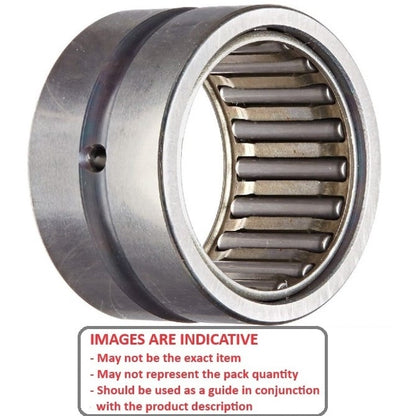 Cuscinetto a rullini 19,05 x 31,75 x 19,05 mm - senza anello interno lavorato in acciaio cromato - MBA (confezione da 1)