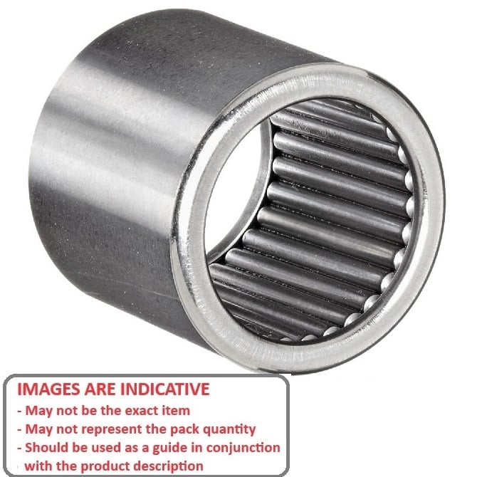 Roulement à aiguilles 6,35 x 11,112 x 7,920 mm - Extrémités ouvertes Coque en acier chromé - Rouleaux sans cage - MBA (Pack de 1)