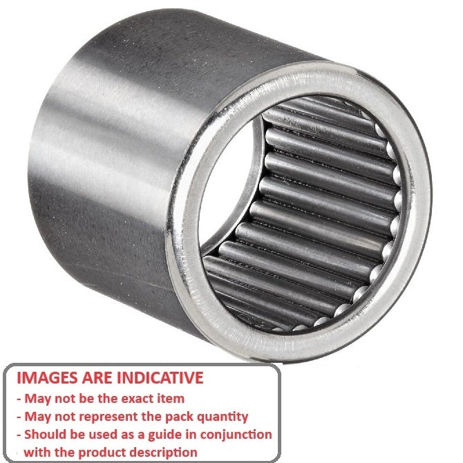 1101728 | NSO-0127-0175-0095-FC (Each) --- Needle Roller without Inner Ring Bearings - 12.7x17.462x9.52 mm / 681 Kgf Shell Type - Chrome Steel Bearing