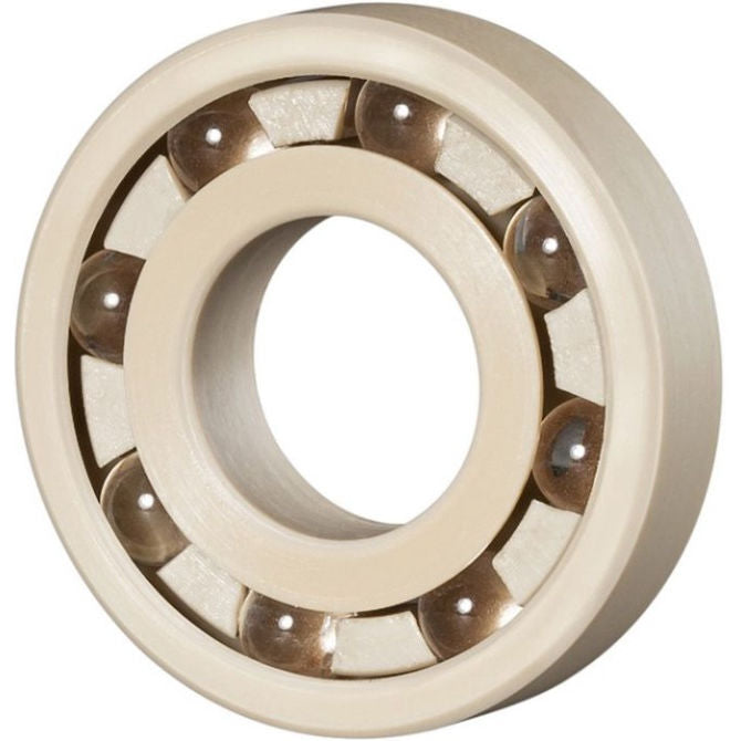 1102644 | P-R12216-PKGL (Each) --- Plastic Bearings - 12.7x34.925x11.112 mm - PEEK Polyetheretherketone with Glass Balls Bearing