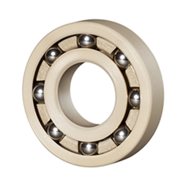1086222 | P-R6-PKS6 (Each) --- Plastic Bearings - 9.525x22.225x5.556 mm - PEEK with Stainless Steel 316 Balls Bearing