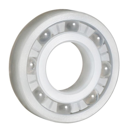Plastic Bearings - 9.525x22.225x5.556 mm - PVDF with Glass Balls