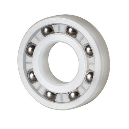 1048334 | P-R2-8B-KS6 (Each) --- Plastic Bearings - 3.175x12.7x3.969 mm - PVDF with Stainless Steel 316 Balls Bearing