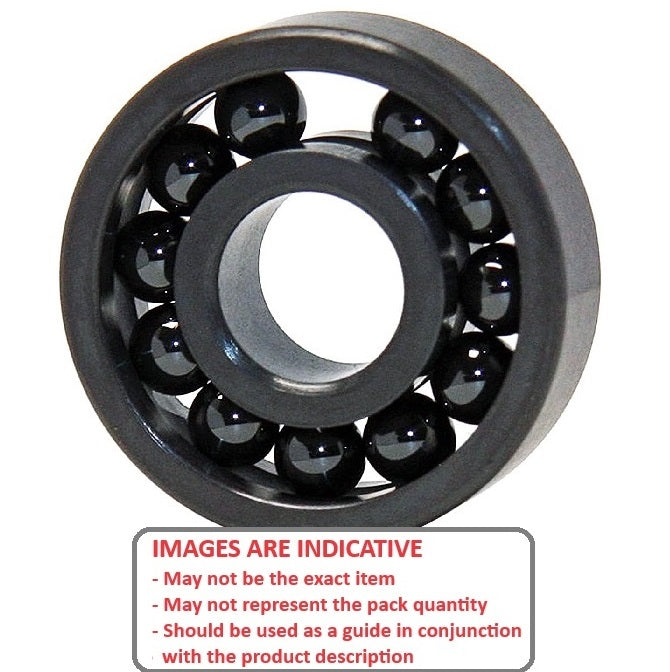 1162327 | CSN-6810-FC-DRY (PK-2) --- Single Row Ball Bearings - 50x65x7 mm Unflanged - Ceramic Silicon Nitride - Full Complement - Open Bearing