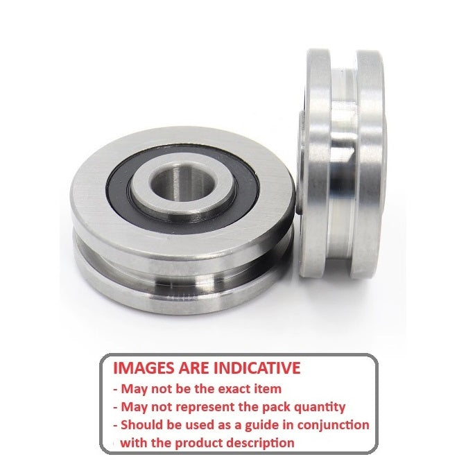 1052177 | S624A-ZZ-SQP (Each) --- Grooved OD Bearings - 4x13x4 mm Square Groove - Stainless Steel AISI 440C Bearing