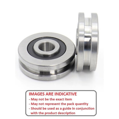 1052177 | S624A-ZZ-SQP (Each) --- Grooved OD Bearings - 4x13x4 mm Square Groove - Stainless Steel AISI 440C Bearing