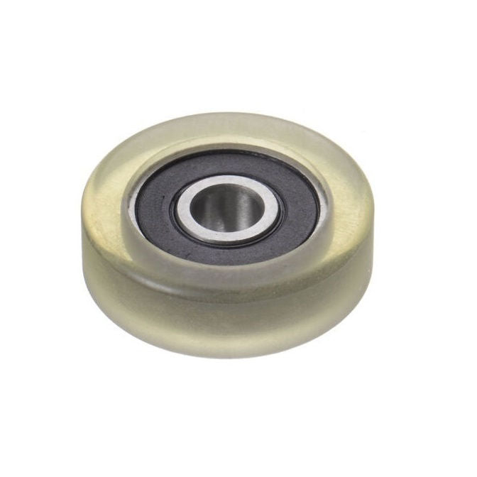 1113491 | PR-0160-050-ZZ-ET-90 (PK-20) --- Pressure Roller with Bearing Rollers - 16x5x5 mm Urethane OD - Stainless Steel AISI 440C