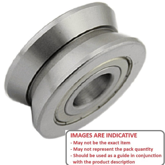 1045409 | VMR123-ZZ-03-090-ECO (PK-2) --- Grooved OD Bearings - 3x12x4 mm Vee Groove - Chrome Steel Bearing