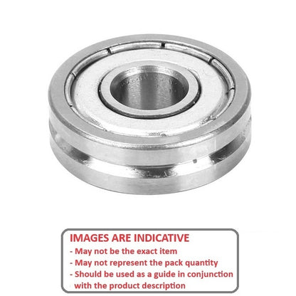 1081802 | VMR268-ZZ-03-090-ECO (Each) --- Grooved OD Bearings - 8x26x7 mm Vee Groove - Chrome Steel SAE 52100 Bearing
