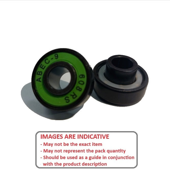 1230260 | W608-1-RG-SKATE (2 Pcs) --- Skate - For general skating with extended inner ring Extended inner ring one side SINGLE BEARING (8x22x7 inner width 12.5)