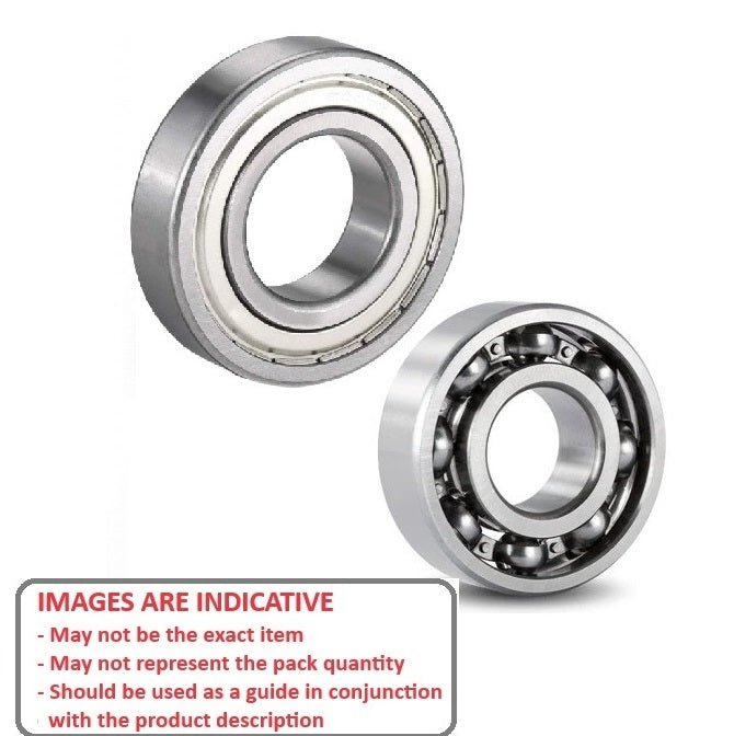 1058544 | SR166-ZS-MC34-GR5-R-G48 (PK-20) --- Single Row Ball Bearings - 4.763x9.525x3.175 mm Unflanged - Stainless Steel AISI 440C - Ribbon Retainer Low Torque Bearing