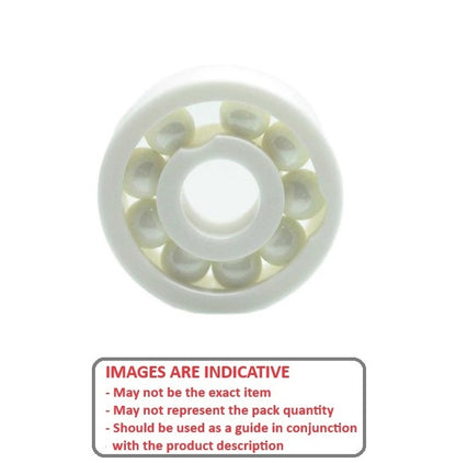 1091970 | CZR-6900-FC-DRY (PK-10) --- Single Row Ball Bearings - 10x22x6 mm Unflanged - Ceramic Zirconia - Full Complement Bearing