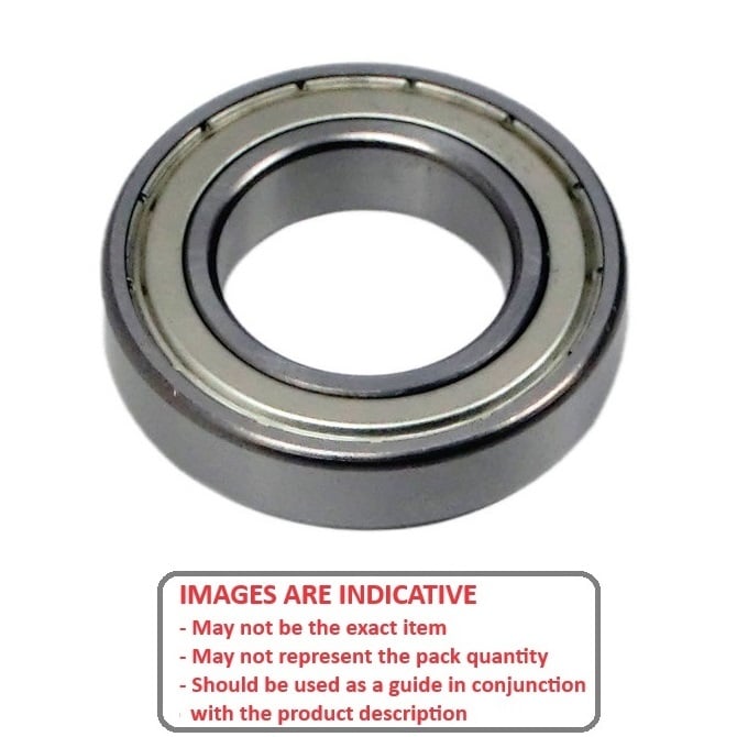 Roulement à billes 3,175 x 7,938 x 2,779 mm - Acier inoxydable de qualité 440C - Abec 5 - MC34 - Standard - Blindé à l'huile légère - Retenue de ruban - MBA (Pack de 1)