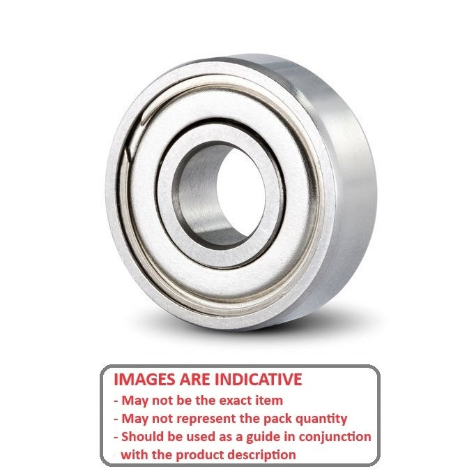 1046920 | SR2-6-CSN-ZZS-ECO (Each) --- Single Row Ball Bearings - 3.175x9.525x2.779 mm Unflanged - Stainless Steel AISI 440C - Ceramic Si3N4 Balls Bearing