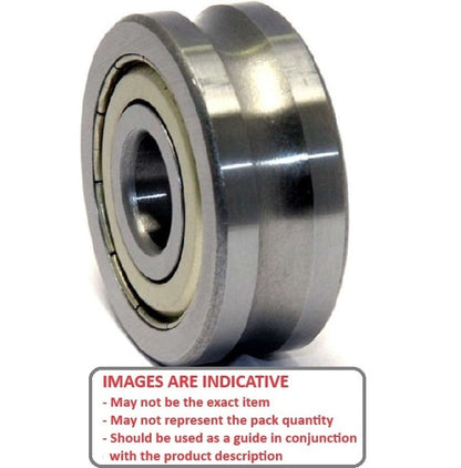 Cuscinetto con profilo con scanalatura a U 4 x 13 x 4 mm - Profilo con scanalatura a U in acciaio inossidabile di grado 440C - Parti per stampante 3D - MBA (confezione da 1)