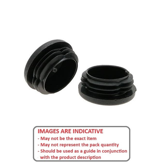 1093926 | BNGRD-102-B (PK-45) --- Round Bungs - 10.2 mm Black - 1/2 inch OD 16/18 Gauge Tube - Plastic Bung