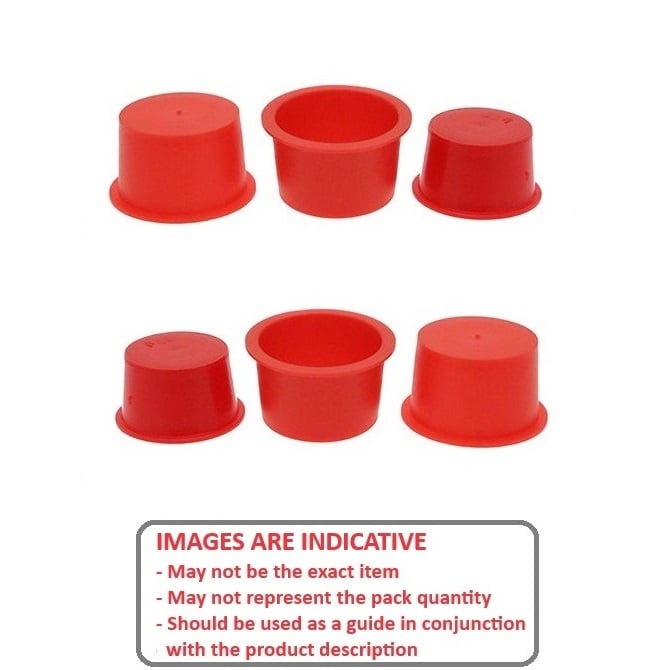 1106279 | BNGCAP-134-109-R (100 Pcs) --- Bungs - 13.39 mm x 10.89 mm Red