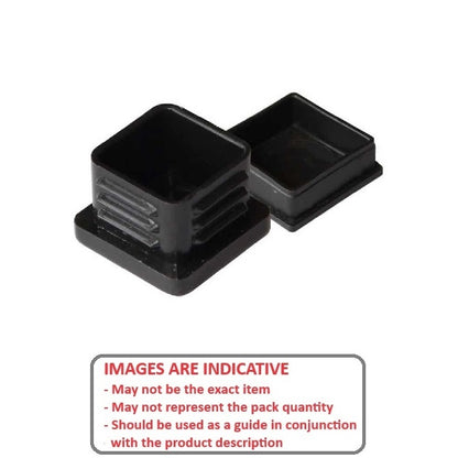 1093927 | BNGSQ-102-BL (PK-14) --- Square Bungs - 10.2 mm Black 1.25 mm - Plastic Bung