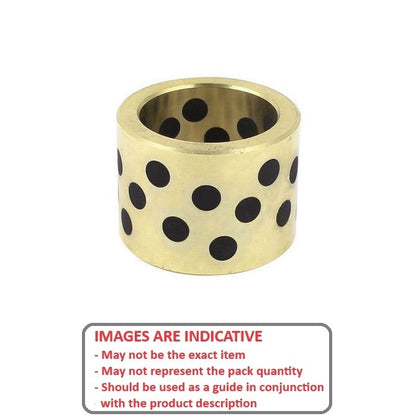 1080317 | BP0080-0120-0090-BRP (Each) --- Unflanged Bushes - 8x12x9 mm Brass Graphite Plug - Brass with Graphite Plug Bush